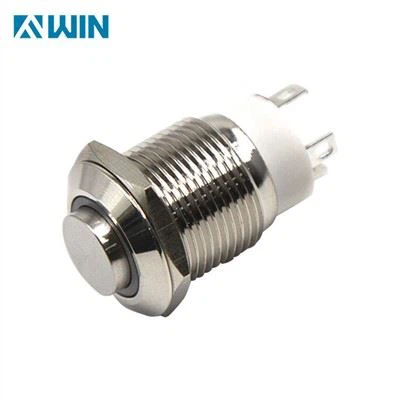 12 mm-es LED fém nyomógomb